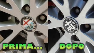 Sostituzione stemmi Alfa Romeo