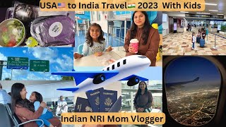 USA🇺🇸to INDIA🇮🇳Travel Vlog✈️Flight Journey with Kids👨‍👩‍👧‍👦Dossier Candles Review,Indian Mom