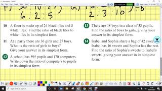 Simplifying ratio