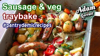 Sausage & vegetable tray bake | pantrydemic recipe #1