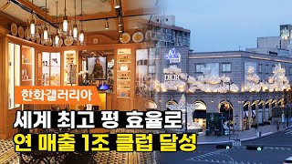 한화솔루션 갤러리아 부문 – 세계 최고 평 효율로 연 매출 1조 클럽 달성