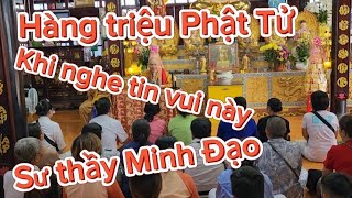 Trưa 31/8 hay tin sư thầy Minh Đạo ra thất hàng trăm Phật Tử vượt hàng trăm cây số đến đãnh lễ