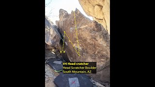 V4 Head Scratcher, South Mountain Bouldering