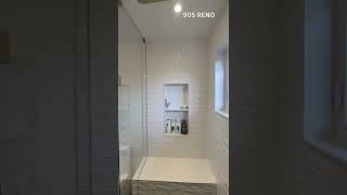 Modern bathroom renovation by 905 Reno