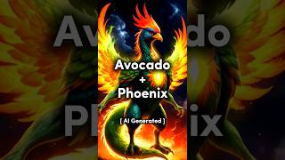 Avocado VS Phoenix ❤️‍🔥 #animals #fruits #hybrid #fusion #demon #monster #ai #aiart #hybridcreatures