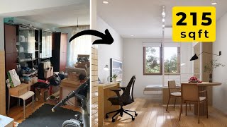 I Turned This Tiny Studio Into A Multifunctional Space For Two - 20m2/215sqft | Design Dilemma E03