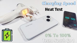 Tecno Spark Go 1 | Charging Speed Test | 0% To 100% | Heating Test | 5000Mah | 15Watt Wired