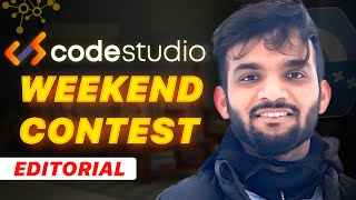 Codestudio Weekend Contest 66 Editorial | Live Problem Solving | Striver