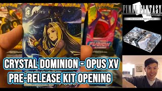 Final Fantasy TCG Opus XV (15) Crystal Dominion PreRelease Kit Opening/Unboxing