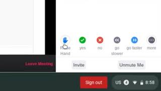 Zoom   Non Verbal Reactions on a Chromebook