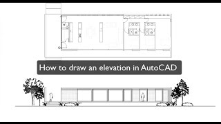 How to draw an elevation in autocad