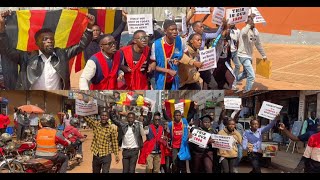 Gen. Moses Bigirwa Aleese Bwiino Ku Anti-Corruption March To Parliament.