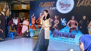 MC Nandhini giving intro for Fashion Show ramp walk models at Chennai Citicentre