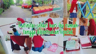 Daily Vlog Ibu Rumah Tangga || Menjemur Lanjut Bersih* Rumah ✓ || Kontrakan 1 Petak