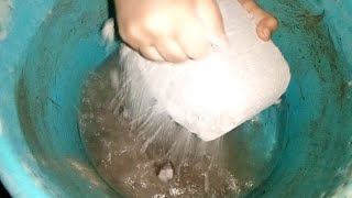 part 1white concrete crumbling in water 💦 satisfying ASMR #satisfyingvideos