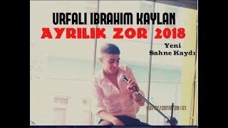 OLAY SES !!! URFALI İBRAHİM KAYLAN ' AYRILIK ZOR ' YENİ SAHNE KAYDI 2018