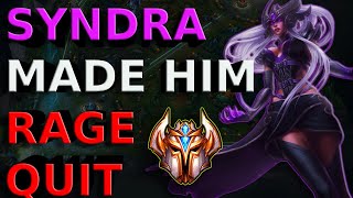 SYNDRA STOMPS LANE SO HARD HE RAGE QUIT (Syndra Vs PANTHEON) - Trisend3