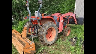 Kubota tractor video: tilling the garden