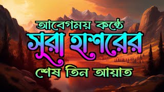 সূরা হাশরের শেষ তিন আয়াত | sura hasorer ses 3 ayat | সূরা হাশরের শেষ ৩ আয়াত বাংলা অর্থসহ