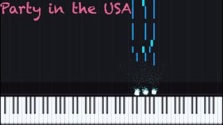 Party in the USA | Medium Piano Tutorial Play Along | Miley Cyrus