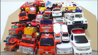 [Emergency Vehicle Mini Car] Ambulances and fire engines run on slopes with sirens blaring!