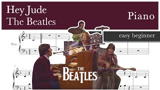 Hey Jude – The Beatles - piano sheet music (easy beginner)