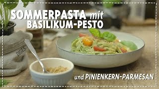 Sommer-Pasta mit Basilikum Pesto