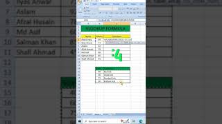 #shorts | #exceltutorial | VLOOKUP Formula Best use in Excel #3