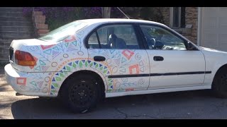 Painting a Car with Whiteboard Paint! (dry erase) DIY Tutorial