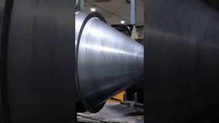 Spinning a 3 foot cone in 7 seconds! #Manufacturing #Engineering #Fabrication #toledometalspinning