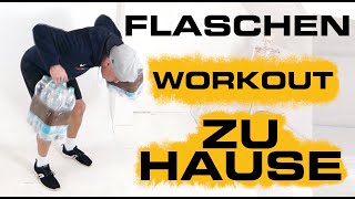 Oberkörper Workout für zu Hause mit Wasserflaschen