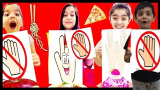 No Hands vs One Hand vs Two Hands Eating Challenge | summer games | food challenges