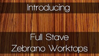 Full Stave Zebrano Worktops - Wooden Worktops by Worktop Express