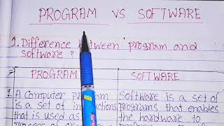 Difference between program and software|program vs software|software vs program|software & program.