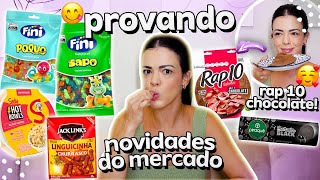 PROVANDO NOVIDADES DO MERCADO | NOVAS FINIS, RAP 10 DE CHOCOLATE, CARBONARA SADIA E MAIS