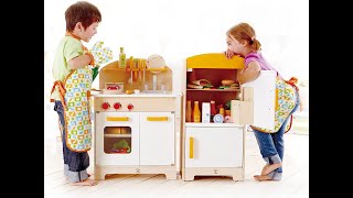 Hape Gourmet Kitchen Kid's Wooden Play Kitchen in White