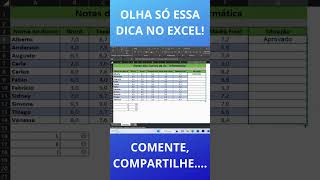 DICAS DO EXCEL #shorts