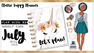 Plan With Me • Classic Happy Planner Weekly View • JULY 8-14