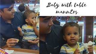 Baby with Table manners | Baby with etiquettes| Cute Baby