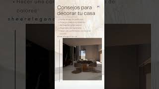 Consejos para decorar tu hogar #persianassheerelegance