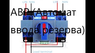 АВР - автомат ввода резерва нужен каждому у кого есть генератор ..