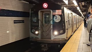 MTA NYC Subway: R160 (M) Train ride from Jackson Heights-Roosevelt Ave to 63 Dr-Rego Park