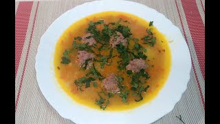 Быстрый  суп с фрикадельками и рисом / ENG SUB /Fast Meatball and Rice Soup