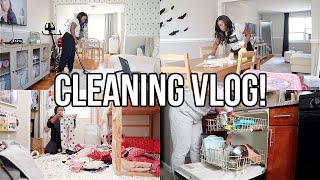 CLEANING VLOG! OTTOMAN UPDATE, CLOSET ORGANIZATION, TARGET & AMAZON HAUL, PEANUT ALLERY | Nia Nicole