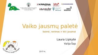 Vaiko jausmų palėtė:baimė, nerimas ir kiti jausmai