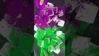 Purple and green soft and Crunchy #satisfying #oddlysatisfying #shortscreate #relaxing