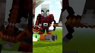 Herobrine take revenge from pillagers in minecraft#minecraft #shorts