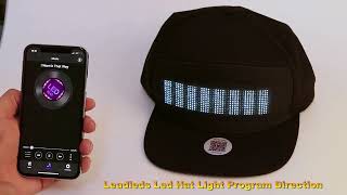 Stylish Bluetooth Led Hat Display Board HipHop Street Dance Party Sunscreen Hiking Night Running Cap