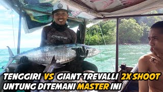 SPEARFISHING, TENGGIRI SEBERAT 14 KG !!! Salah Satu Target Hampir Di Serang HIU...