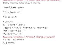 Domanda 29 - Integrazione per sostituzione e per parti